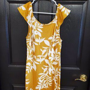 Old Navy Yellow Flutter Sleeve Dress